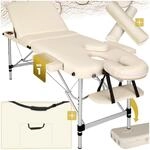 TecTake GmbH 3 Zonen Massageliege-Set mit 5cm Polsterung, Rollen und...