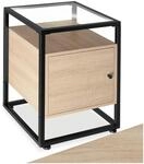 TecTake GmbH Nachttisch Dudley 40x43x60,5cm - Industrial Holz hell, Eiche Sonoma