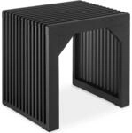 TecTake GmbH Hocker/Sitzbank Ribb, Lamellenoptik, belastbar bis 350 kg - schwarz