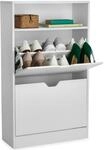 TecTake GmbH Schuhschrank Calea mit 2 Kippf&auml;chern f&uuml;r 12 Paar Schuhe - wei&szlig;...