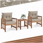 TecTake GmbH Lounge-Set Eivissa im Rope-Design mit XXL-Polsterung - natur 406109