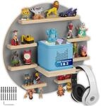 TecTake GmbH Wandregal MyLittleStory Moon, f&uuml;r bis zu 28 Tonies - grau 406649
