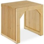 TecTake GmbH Hocker/Sitzbank Ribb, Lamellenoptik, belastbar bis 350 kg - Bambus