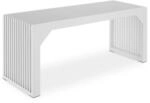 TecTake GmbH Hocker/Sitzbank Ribb, Lamellenoptik, belastbar bis 350 kg - wei&szlig;...