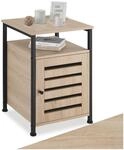 TecTake GmbH Beistellschrank Cork 40,5x40,5x60,5cm - Industrial Holz hell, Eiche