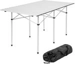 TecTake GmbH Camping Klapptisch aus Aluminium inkl. Tasche 140x70x70cm - grau 401170