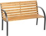 TecTake GmbH Gartenbank Michaela 2-Sitzer aus Holz 119,5x 62x83cm - braun 401425