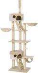 TecTake GmbH Kratzbaum Hansi 260cm - beige/wei&szlig; 401639