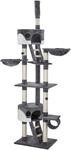 TecTake GmbH Kratzbaum Hansi 260cm - grau/wei&szlig; 401640
