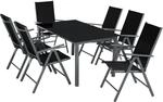 TecTake GmbH Aluminium Sitzgruppe 6+1 - anthrazit 402166