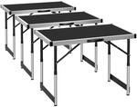 TecTake GmbH 3 Tapeziertische - schwarz 401030