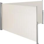 TecTake GmbH Aluminium Doppel Seitenmarkise ausziehbar mit Aufrollmechanismus - 200 x