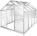 TecTake GmbH Gew&auml;chshaus aus Aluminium mit Fundament, 185x250x195cm - transparent