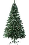 TecTake GmbH Weihnachtsbaum k&uuml;nstlich mit Zapfen und Metallst&auml;nder 180cm -...