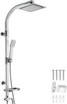 TecTake GmbH Aluminium Regenduschsystem mit Handbrause und Seifenablage - grau 402680