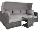 TecTake GmbH Rattan Lounge mit Aluminiumgestell San Marino - grau 403237