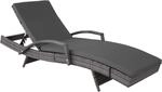 TecTake GmbH Aluminium Rattan Sonnenliege Oc&eacute;ane - grau 403147