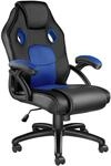 TecTake GmbH B&uuml;rostuhl Mike - schwarz/blau 403453
