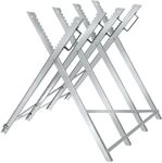 TecTake GmbH Holzs&auml;gebock klappbar 4 Stammhalter - grau 401165