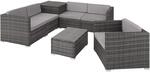 TecTake GmbH Rattan Lounge Pisa - grau 403829