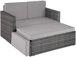 TecTake GmbH Rattan Lounge Korfu - grau 403884