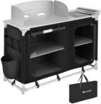 TecTake GmbH Aluminium Campingk&uuml;che 116x52x107cm - schwarz 403345