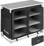 TecTake GmbH Aluminium Campingk&uuml;che 97x47,5x78cm - schwarz 403348