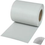 TecTake GmbH PVC Sichtschutzfolie mit Befestigungsclips - 35 m, hellgrau 401866