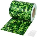 TecTake GmbH PVC Sichtschutzfolie mit Befestigungsclips - 70 m, gr&uuml;nes Laub...