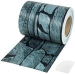 TecTake GmbH PVC Sichtschutzfolie mit Befestigungsclips - 70 m, schiefer 401881
