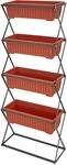 TecTake GmbH Vertikalbeet mit 4 K&auml;sten 52x21x127cm - braun 403445