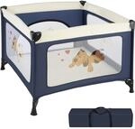 TecTake GmbH Baby Laufstall Tommy Junior 105x105x78cm - blau 402205