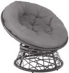 TecTake GmbH Rattansessel Gargano drehbar - grau 403553