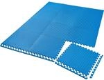 TecTake GmbH Bodenschutzmatte 12-tlg. - blau 402654