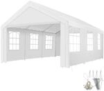 TecTake GmbH Garten Pavillon 6x4m mit 4 Seitenteilen - wei&szlig; 403260