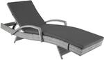 TecTake GmbH Aluminium Rattan Sonnenliege Oc&eacute;ane - hellgrau 403855