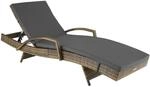 TecTake GmbH Aluminium Rattan Sonnenliege Oc&eacute;ane - natur 403856