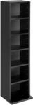 TecTake GmbH Standregal Medienregal mit 6 F&auml;chern 90x21x20cm - schwarz 401701