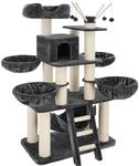 TecTake GmbH Kratzbaum Gismo 195cm - grau/wei&szlig; 403327