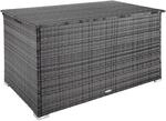 TecTake GmbH Auflagenbox mit Aluminiumgestell Oslo, 145x82,5x79,5cm - grau 404245