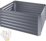 TecTake GmbH Hochbeet Salvia 600l verzinkt 120x90x57cm - silber 403446