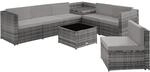 TecTake GmbH Rattan Lounge Verona - grau 404234