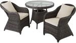 TecTake GmbH Aluminium Rattan Sitzgruppe Z&uuml;rich 2+1 - grau 403948