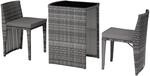 TecTake GmbH Aluminium Rattanset Bistro Hamburg - grau 404210