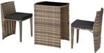 TecTake GmbH Aluminium Rattanset Bistro Hamburg - natur 403769