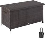 TecTake GmbH Auflagenbox Kiruna mit Kunststoffgeflecht, 120x55x61,5cm, 270l -...
