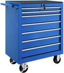 TecTake GmbH Werkzeugwagen mit 7 Schubladen - blau 402801