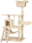 TecTake GmbH Kratzbaum Stokeley 141cm - beige 402279