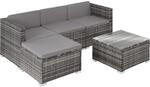TecTake GmbH Rattan Lounge Lignano - grau 404782