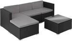 TecTake GmbH Rattan Lounge Lignano - schwarz 404786